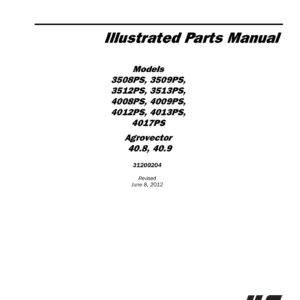 JLG 3508PS-4017PS Agrovector 40.8 40.9 Illustrated Parts Manual 31200204