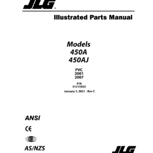 JLG 450A 450AJ Illustrated Parts Manual 31215023 Rev C PDF Download