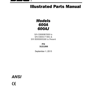JLG 600A 600AJ Illustrated Parts Manual 2013 - PDF Parts Catalog 3121206