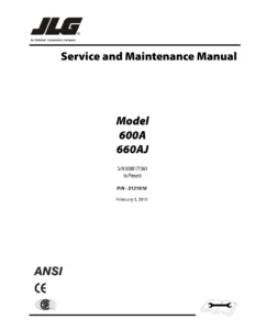 JLG 600A 660AJ Service and Maintenance Manual 3121616 - PDF Download