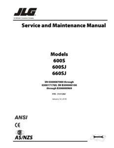 JLG 600S 600SJ 660SJ Service & Maintenance Manual 3121202 - January 2018 PDF