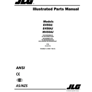 JLG E450A E450AJ M450AJ Illustrated Parts Manual 3121715 Rev Q PDF