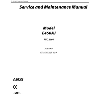 JLG E450AJ PVC 2101 Service & Maintenance Manual 2021 - PDF Download