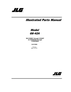 JLG G6-42A Telehandler Illustrated Parts Manual 91474001 PDF