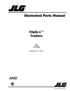 JLG Triple-L Trailers Illustrated Parts Manual 2013 - PDF Download