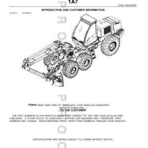 John Deere 1270D Harvester Parts Catalog PC9211 - Timberjack 2002+ PDF