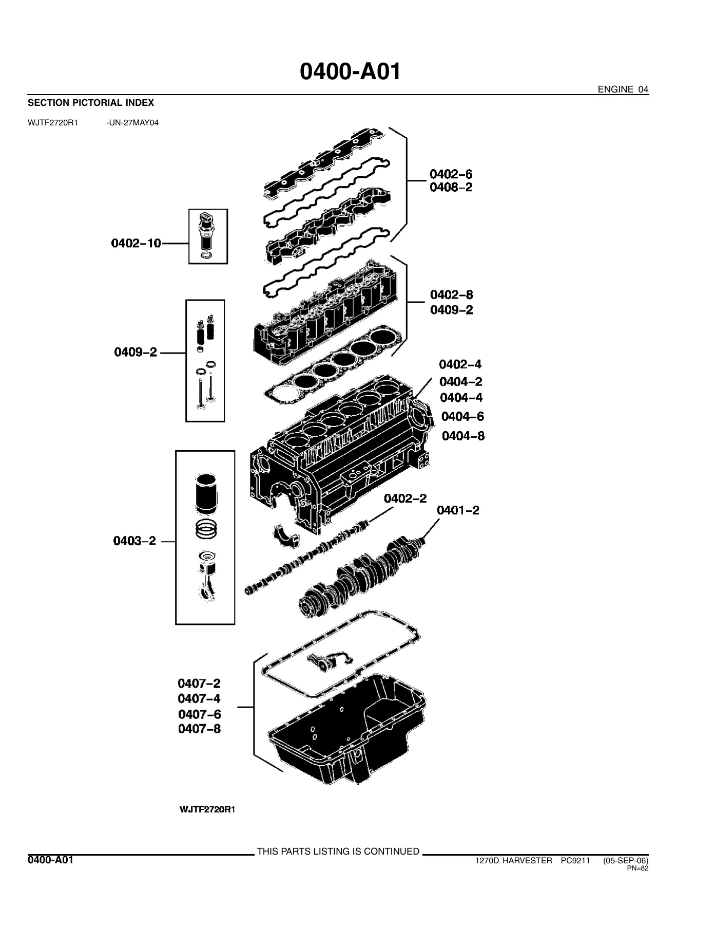 John Deere 1270D Wheel Harvester Parts Catalog PC9211 - 2002+ - Image 3