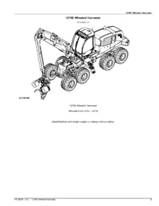 John Deere 1270E 8W Wheeled Harvester Parts Catalog PC12698 Aug 2020