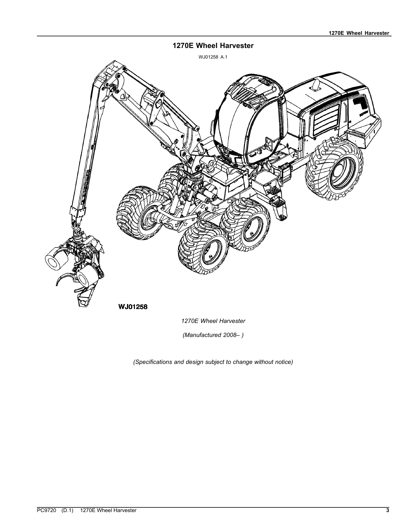 John Deere 1270E Wheel Harvester Parts Catalog PC9720 PDF Download - Image 2