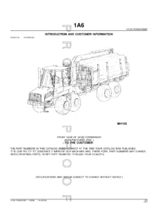 John Deere 1410D Forwarder Parts Catalog PC9246 - PDF Download