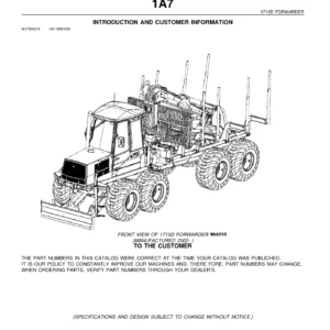 John Deere 1710D Forwarder Parts Catalog PC9210 - Feb 2006 PDF Download