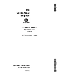 John Deere 300 Series OEM Engines Technical Manual TM1190 - PDF Download