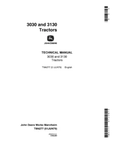 John Deere 3030 and 3130 Tractor Technical Manual TM4277 - PDF Download