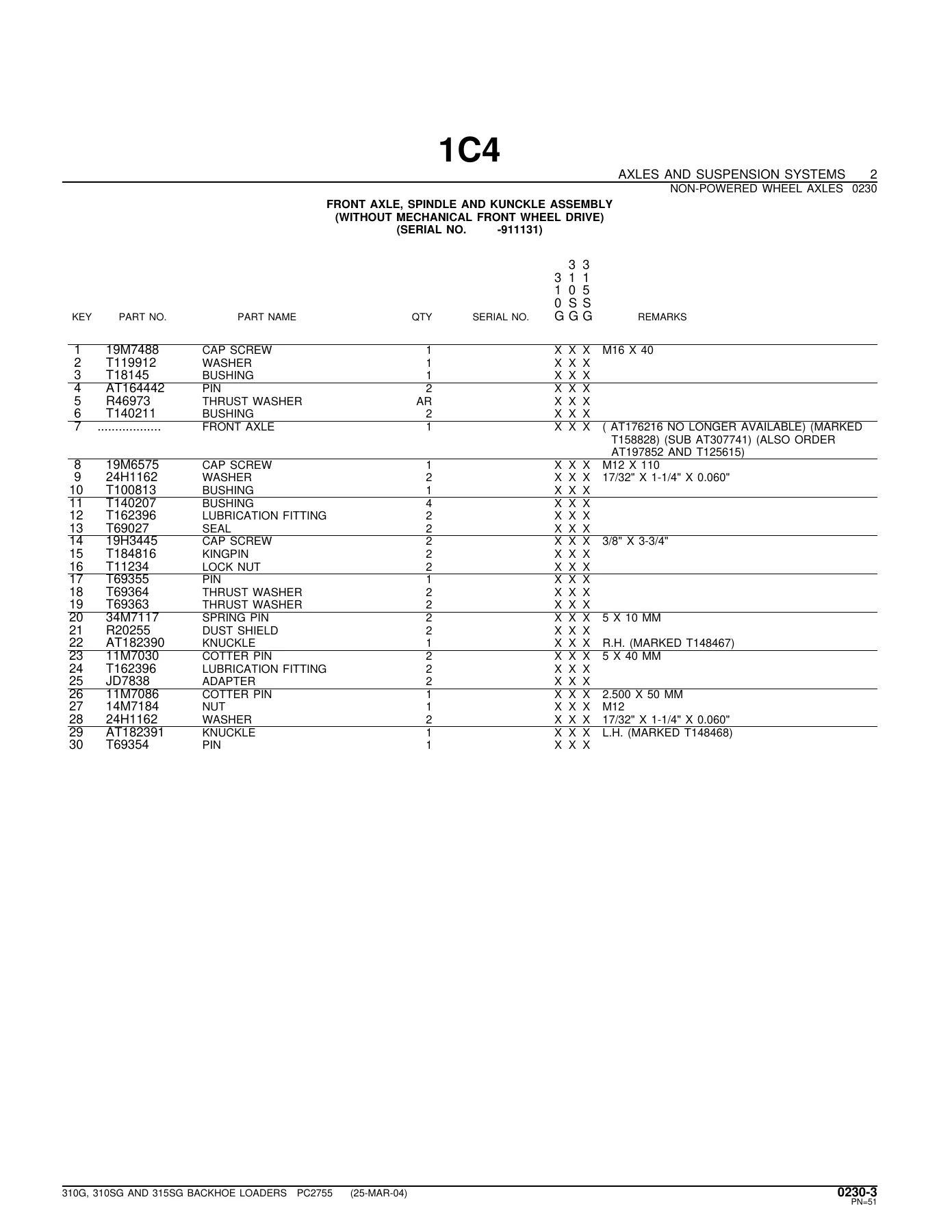 John Deere 310G 310SG 315SG Backhoe Loaders Parts Catalog PC2755 2005 PDF - Image 3