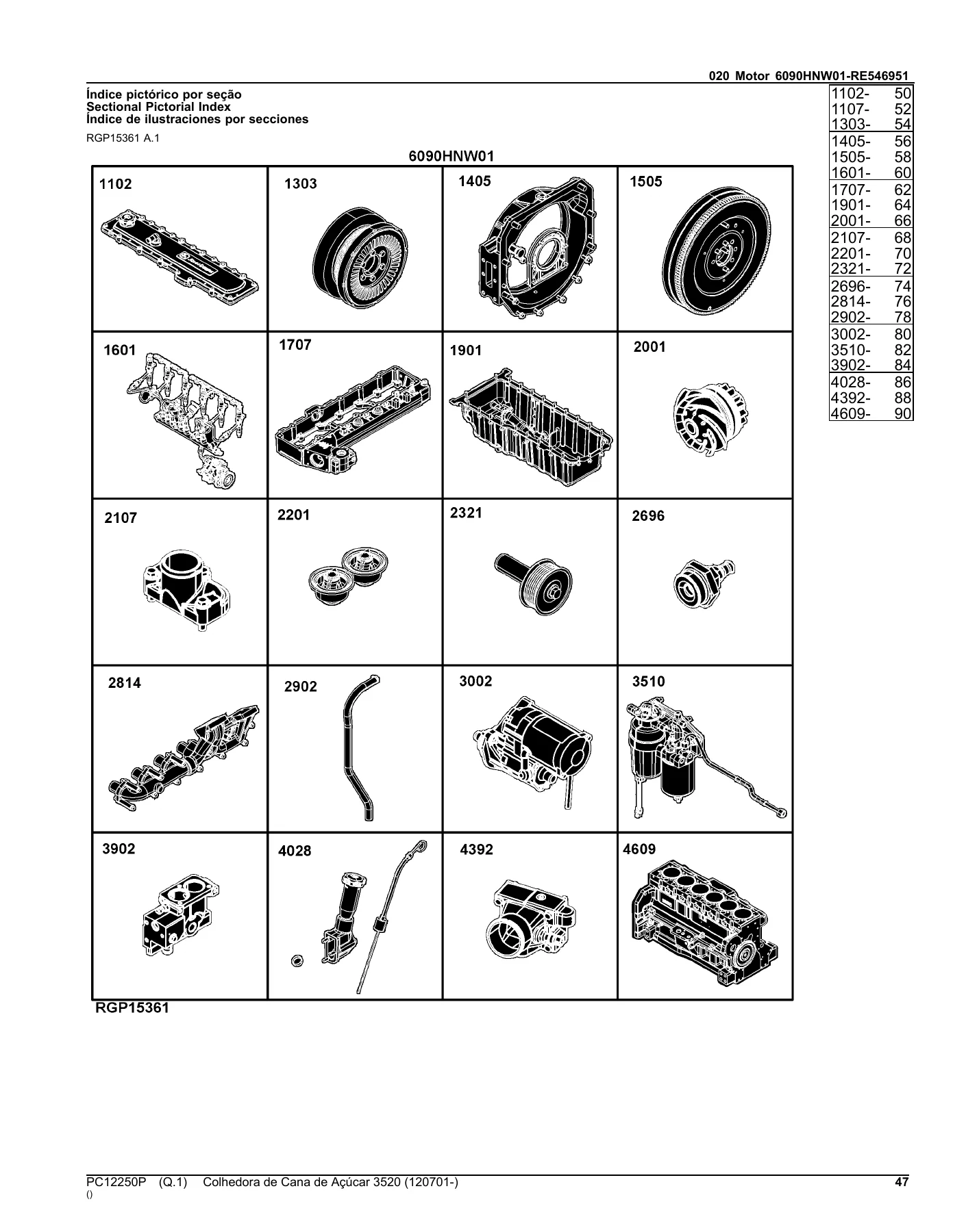 John Deere 3520 Sugarcane Harvester Parts Catalog PC12250P 2016 - Image 2