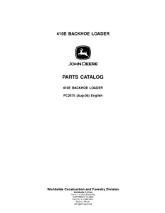 John Deere 410E Backhoe Loader Parts Catalog PC2575 1997-2000 PDF