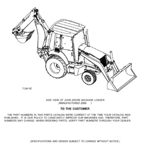 John Deere 410G Backhoe Loader Parts Catalog PC2756 - Complete Illustrated Parts Manual