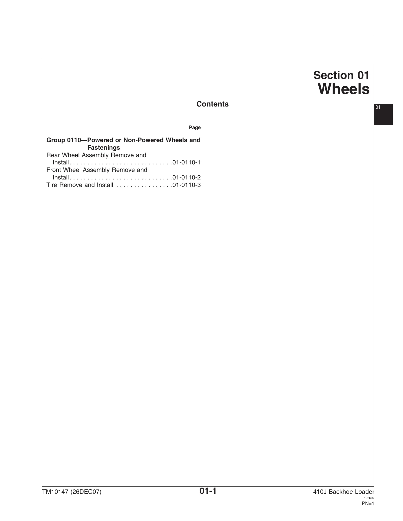 John Deere 410J Backhoe Loader Repair Manual TM10147 (2007) - PDF Download - Image 2