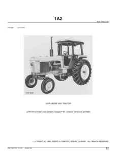 John Deere 4230 Tractor Parts Catalog PC1294 (1996)