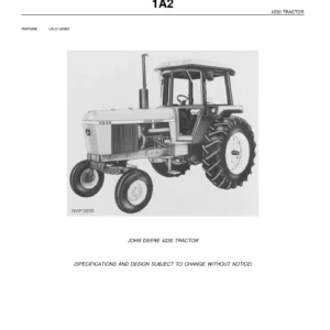 John Deere 4230 Tractor Parts Catalog PC1294 (1996)