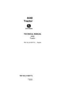 John Deere 4440 Tractor TM1182 Technical Manual (Sep 1977 with Revisions) - PDF