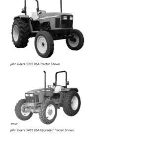 John Deere 5103, 5203, 5204, 5303, 5403, 5045D, 5045E, 5055D, 5055E, 5065E, 5075E Tractor Technical Manual TM900019