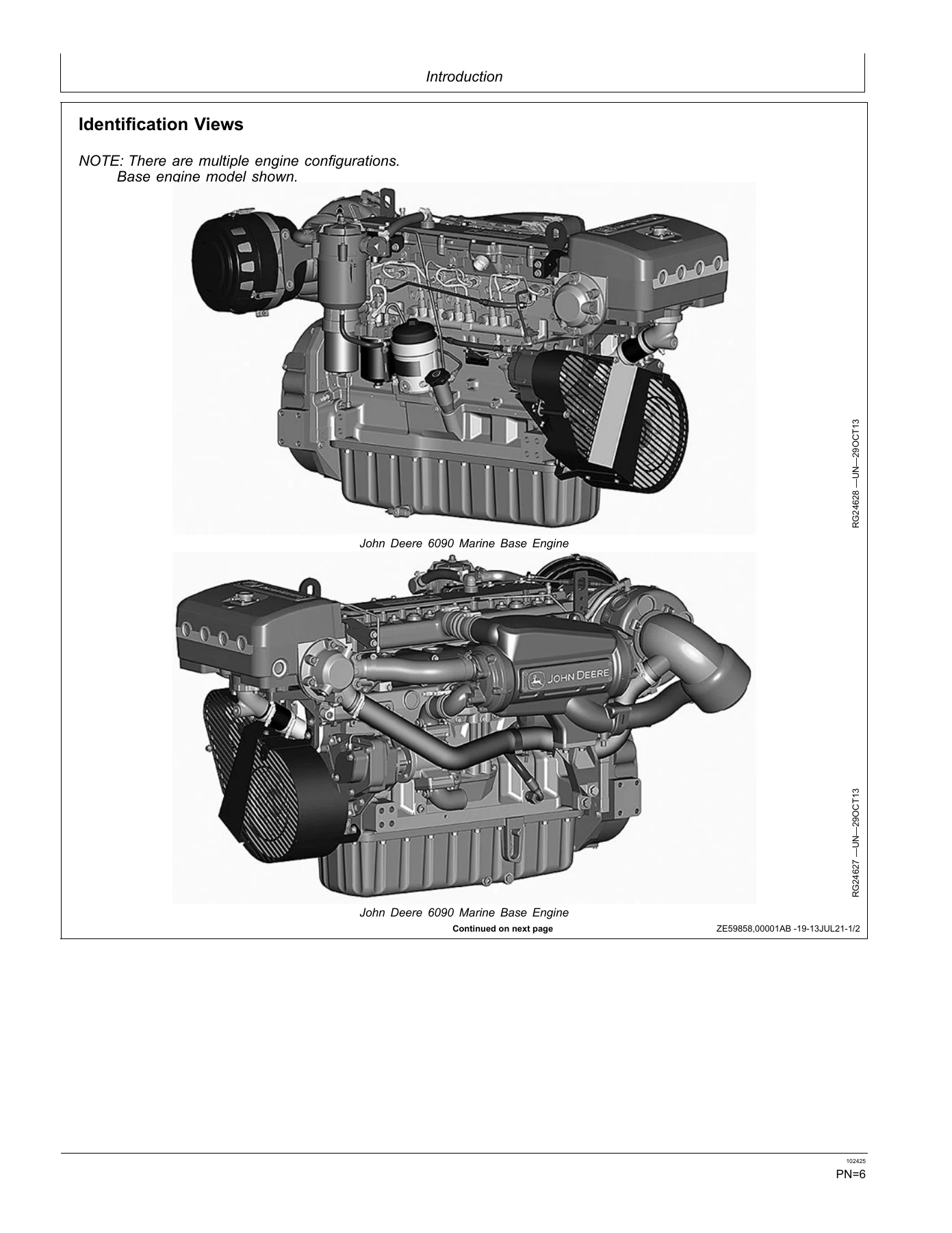 John Deere 6090AFM85 6090HFM85 6090SFM85 9.0L Marine Diesel Engine Operation and Maintenance Manual - Image 2