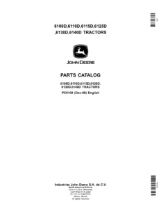 John Deere 6100D 6110D 6115D 6125D 6130D 6140D Tractor Parts Catalog PC6100 December 2009 PDF