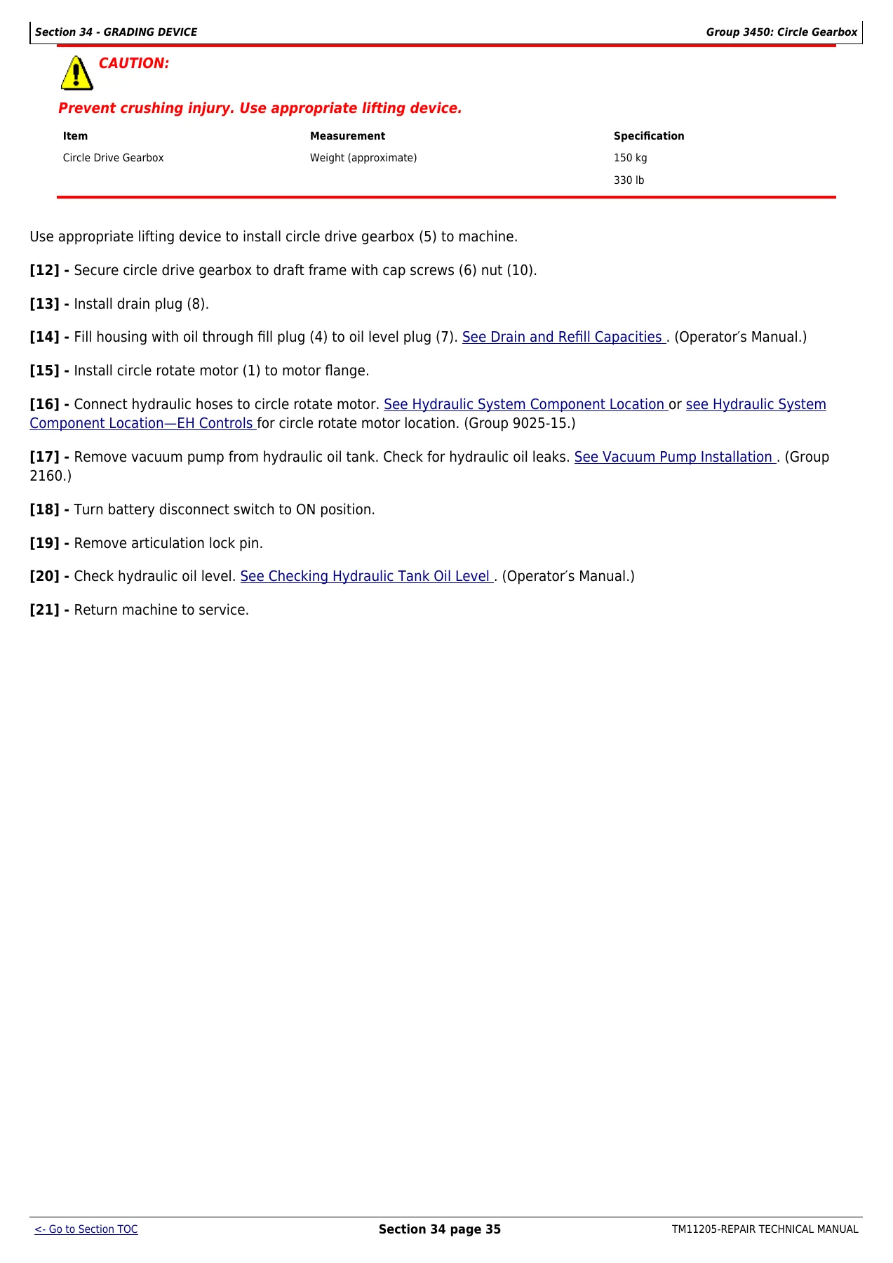 John Deere 670G 670GP 672G 672GP Motor Grader Repair Technical Manual TM11205 - Image 3