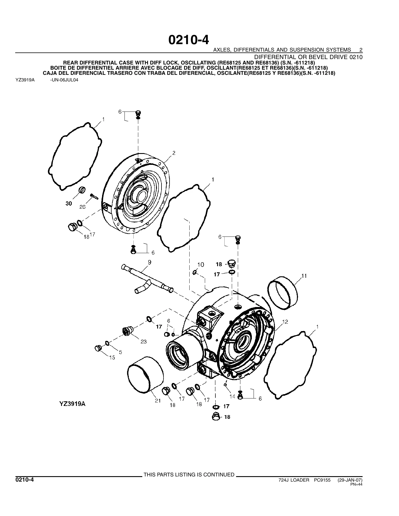 John Deere 724J Loader Parts Catalog PC9155 (Jan 2007) PDF Download - Image 2