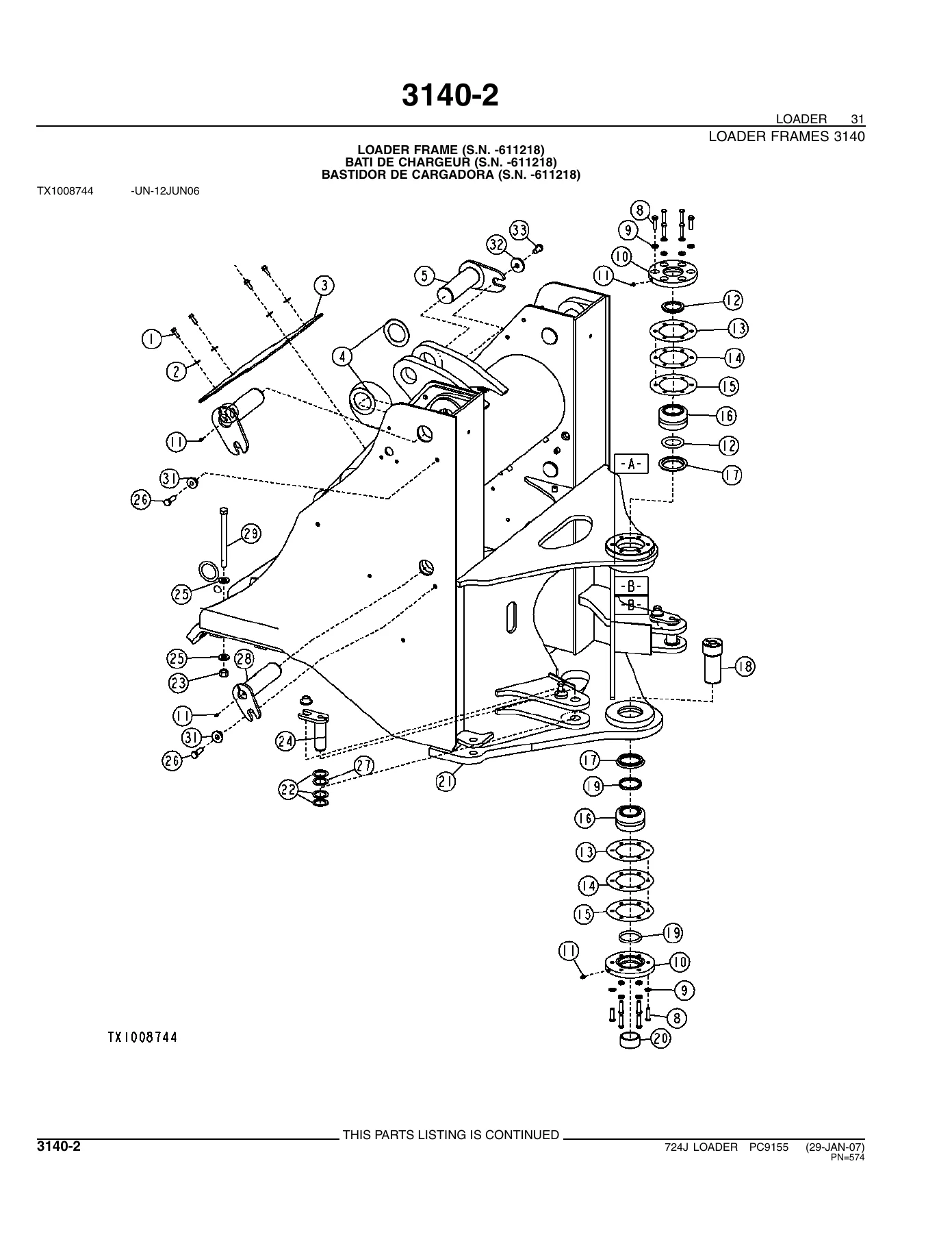 John Deere 724J Loader Parts Catalog PC9155 (Jan 2007) PDF Download - Image 3