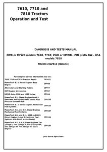 John Deere 7610 7710 7810 Operation and Test Manual TM2030 - 22 April 2010 PDF