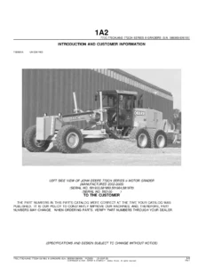 John Deere 770C 770CH 772CH Series II Graders Parts Catalog PC2906 - PDF Download