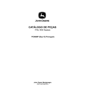 John Deere 7715 & 7815 Tractor Parts Catalog PC9668P PDF Download