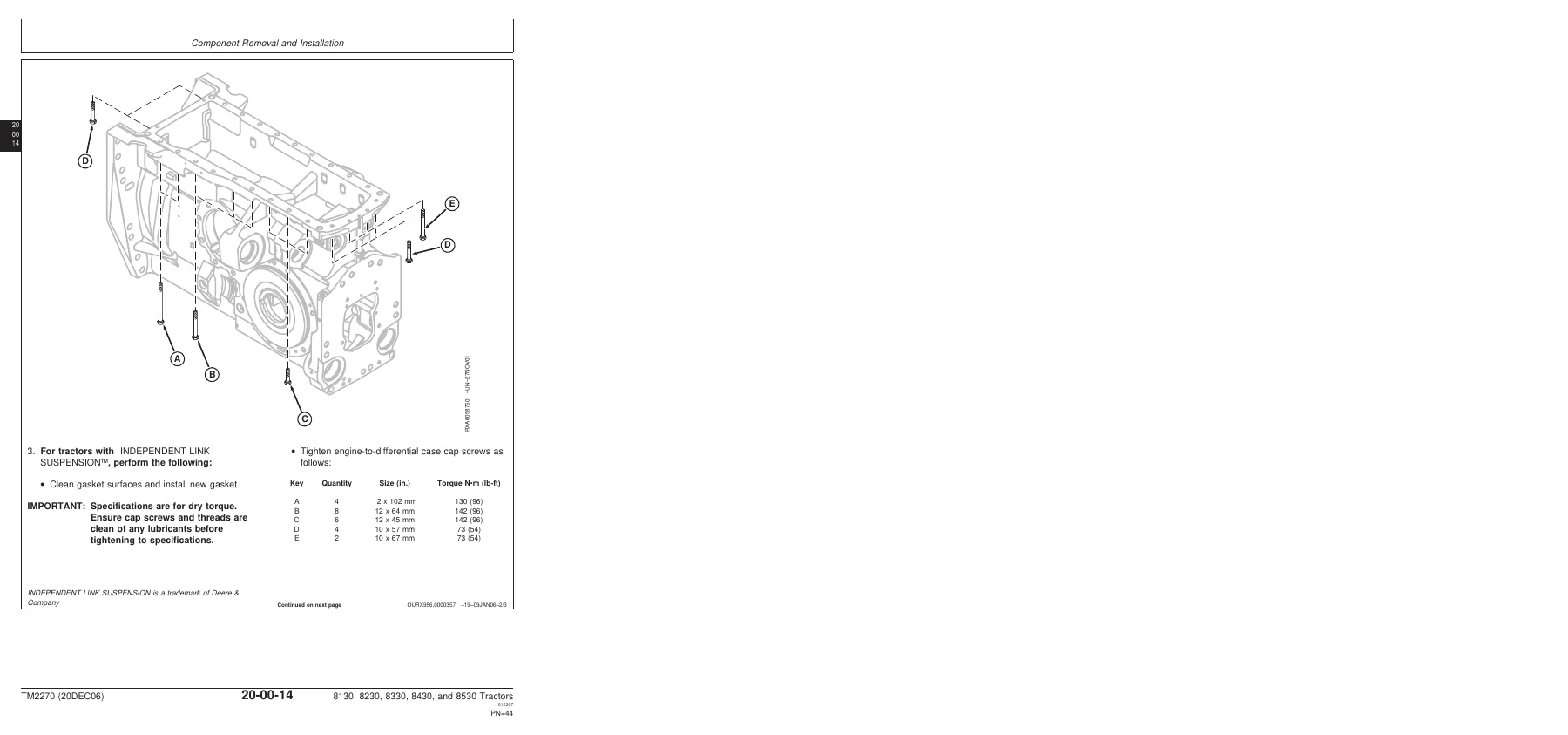 John Deere 8130, 8230, 8330, 8430 and 8530 Tractors Service Repair Technical Manual (TM2270) - Image 2