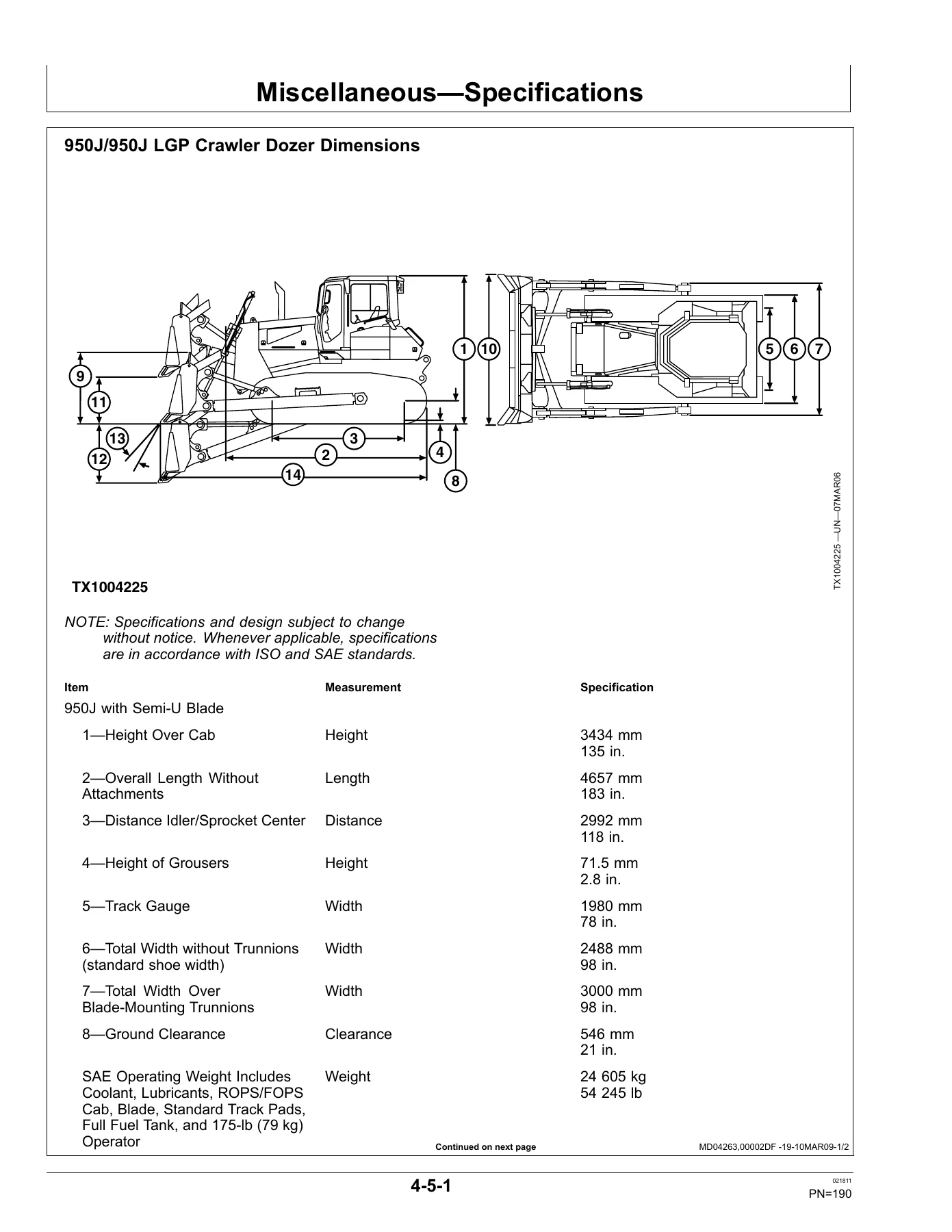 John Deere 950J Crawler Dozer Operator's Manual OMT218824 - PDF Download - Image 3