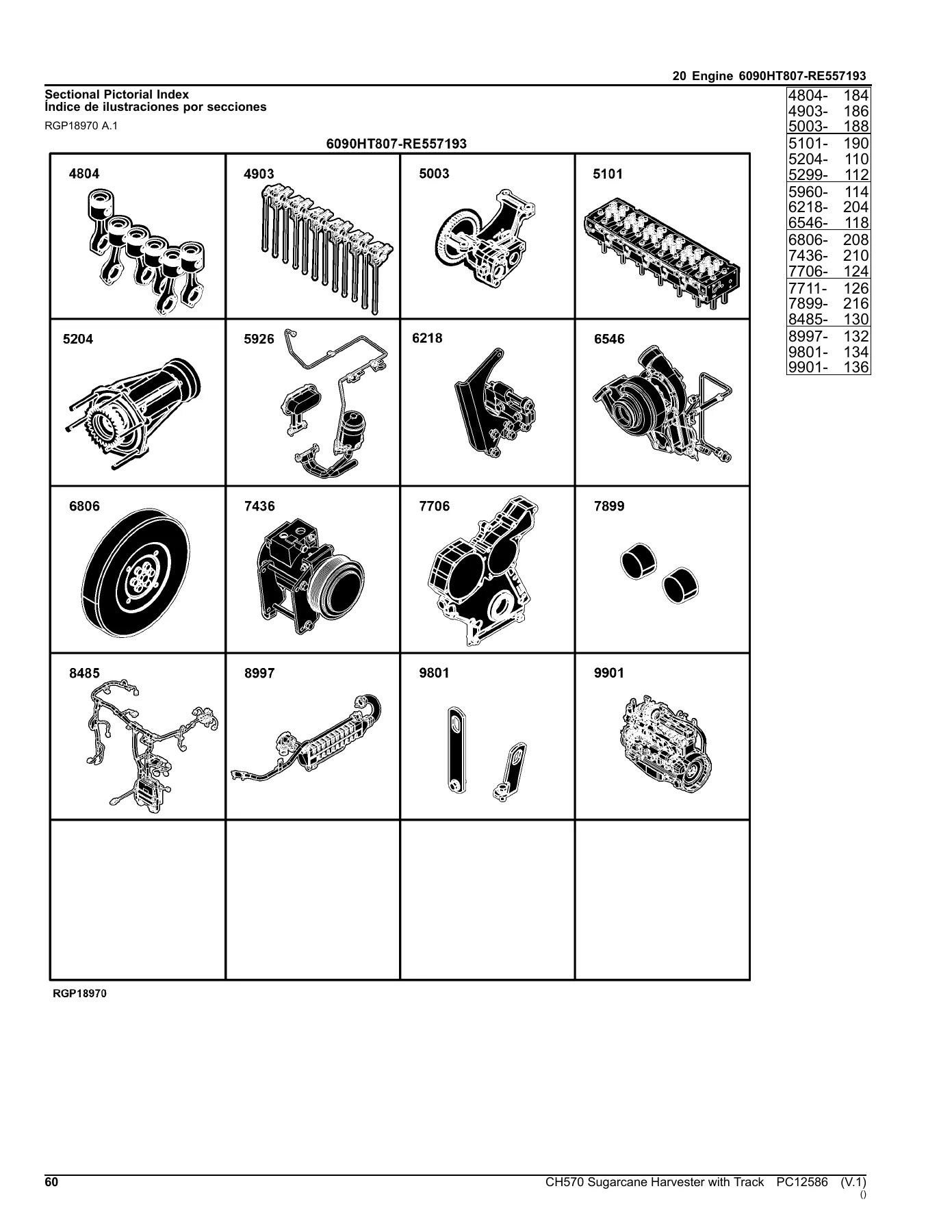 John Deere CH570 Sugarcane Harvester with Track Parts Catalog PC12586 (October 2016) PDF - Image 3