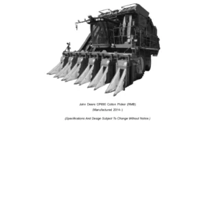 John Deere CP690 Cotton Picker Parts Catalog PC12380 August 2015 - PDF Download