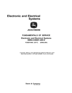 John Deere Electronic and Electrical Systems Service Manual - FOS2010NC Fundamentals of Service