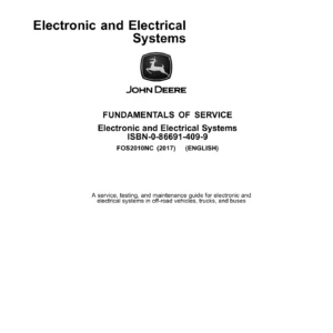 John Deere Electronic and Electrical Systems Service Manual - FOS2010NC Fundamentals of Service