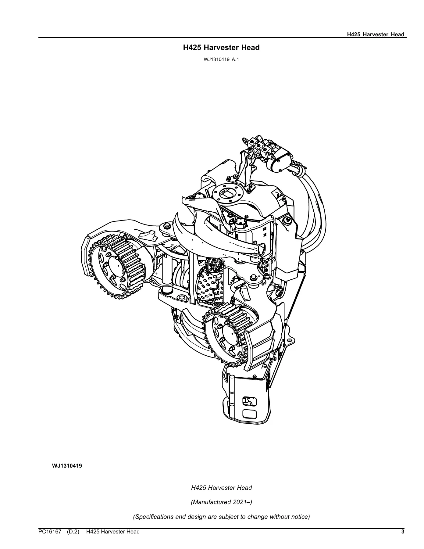 John Deere H425 Harvester Head Parts Catalog PC16167 (Dec-21) - PDF Download - Image 2