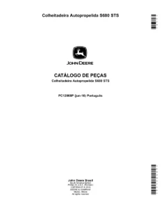 John Deere S680 STS 2014-On Parts Catalog PC12068P PDF - 2016 Portuguese Edition