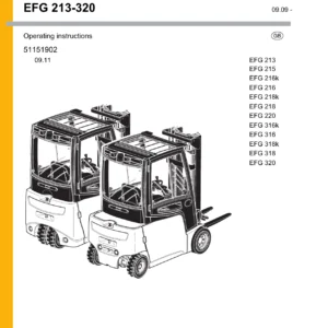 Jungheinrich EFG 213-320 Electric Forklift Operating Instructions Manual 51151902