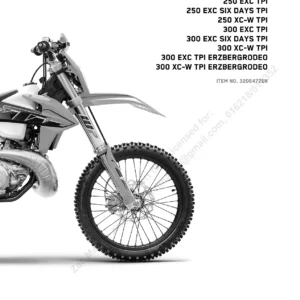 KTM 250 300 EXC XC-W TPI Repair Manual 2022 - 2-Stroke Enduro Workshop Manual PDF