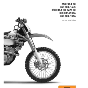 KTM 350 EXC-F XCF-W Repair Manual 2013 - Full Workshop Manual PDF