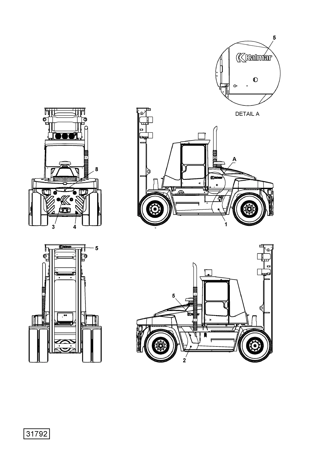 Kalmar DCE 90-180 Forklift 2006-Onwards Spare Parts Catalogue PDF - Image 2