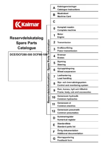 Kalmar DCE/DCF280-500 DCF90-100 Spare Parts Catalogue 920936.0151