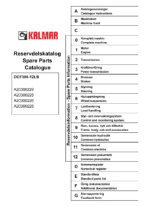 Kalmar DCF300-12LB Spare Parts Catalogue B9708 - Illustrated Parts PDF
