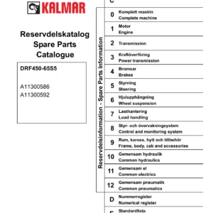 Kalmar DRF450-65S5 Spare Parts Catalogue B7382 - PDF Download