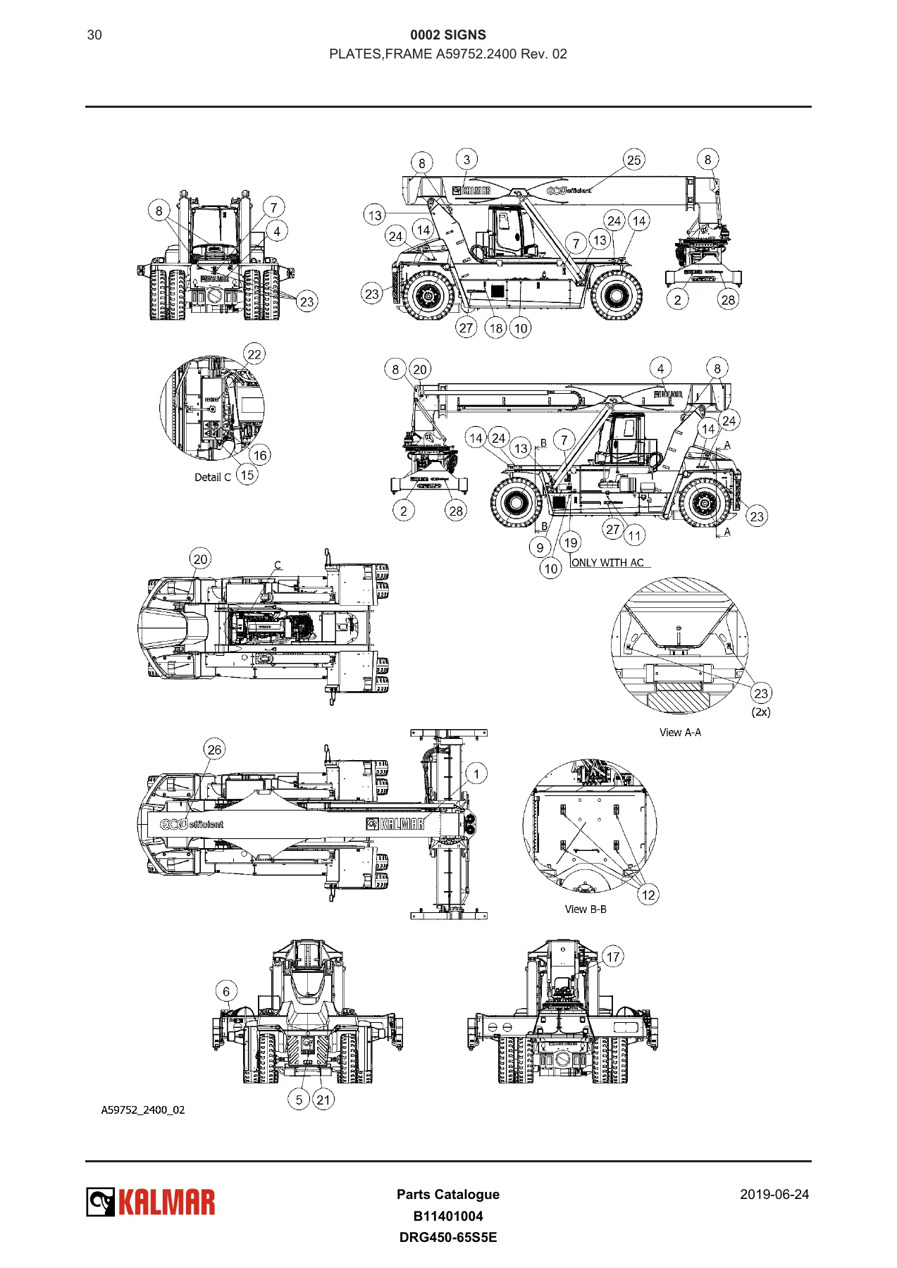Kalmar DRG450-65S5E Reachstacker Parts Catalogue 2019 - B11401004 PDF - Image 2